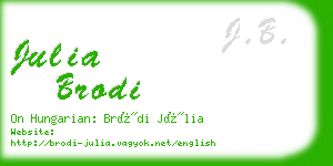julia brodi business card